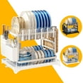 Riousery 2 Tier Dish Racks for Kitchen Counter, Dish Drying Rack with