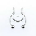 thumbnail image 6 of HOOUN Nose Hoop Ring Clicker Jewelry Gem Nose Clip Cuff Non Piercing Stud Nostril-qy@-A, 6 of 7