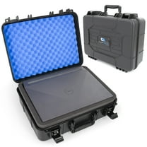 CASEMATIX 15.6″ Hard Laptop Case – Shock-Absorbing Foam, Crushproof Shell, Fits Laptops up to 15″ × 10.5″, Padlock Rings & Carry Handle