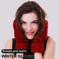 thumbnail image 6 of Whiteleopard Women's Winter Gloves Warm Lining Mittens- Cozy Wool Knit Thick Gloves Novelty Mittens Cold Weather, 6 of 7