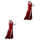 thumbnail image 3 of Ounissouiy Vestido exquisito hermoso mujeres figuras vestidos modelo ropa muñecas simples paño de noche para decorar Type2 NO2, 3 of 6