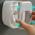 thumbnail image 3 of Wall Mounted Lazy Automatic Toothpaste Squeezer White A - Bathroom Products An Automatic Toothpaste Squeezer - Plastic Shower Nozzle, 3 of 4