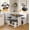 White(Powered Outlet), variant on Meeyar Breakfast Nook Corner Dining Table Set with Storage, Modern Reversible Indoor Kitchen Table with Bench Seats 3-4, White-Brown