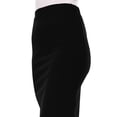 thumbnail image 5 of Women's Casual Elastic Band High Waist Stretch Office Work Solid Midi Skirt Black 2XL, 5 of 6