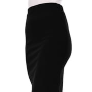 Womens Elastic High Waist Stretch Comfy Office Work Wear Solid Midi Skirt S-3XL