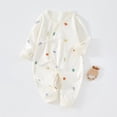 thumbnail image 2 of Bovxnpu Newborn Bodysuits Baby Wrap Romper Long Sleeve Snap Closure Cotton Bodysuit Infant Outfits, 2 of 7