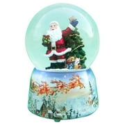 Northlight Musical Waving Santa Claus and Christmas Tree Water Globe
