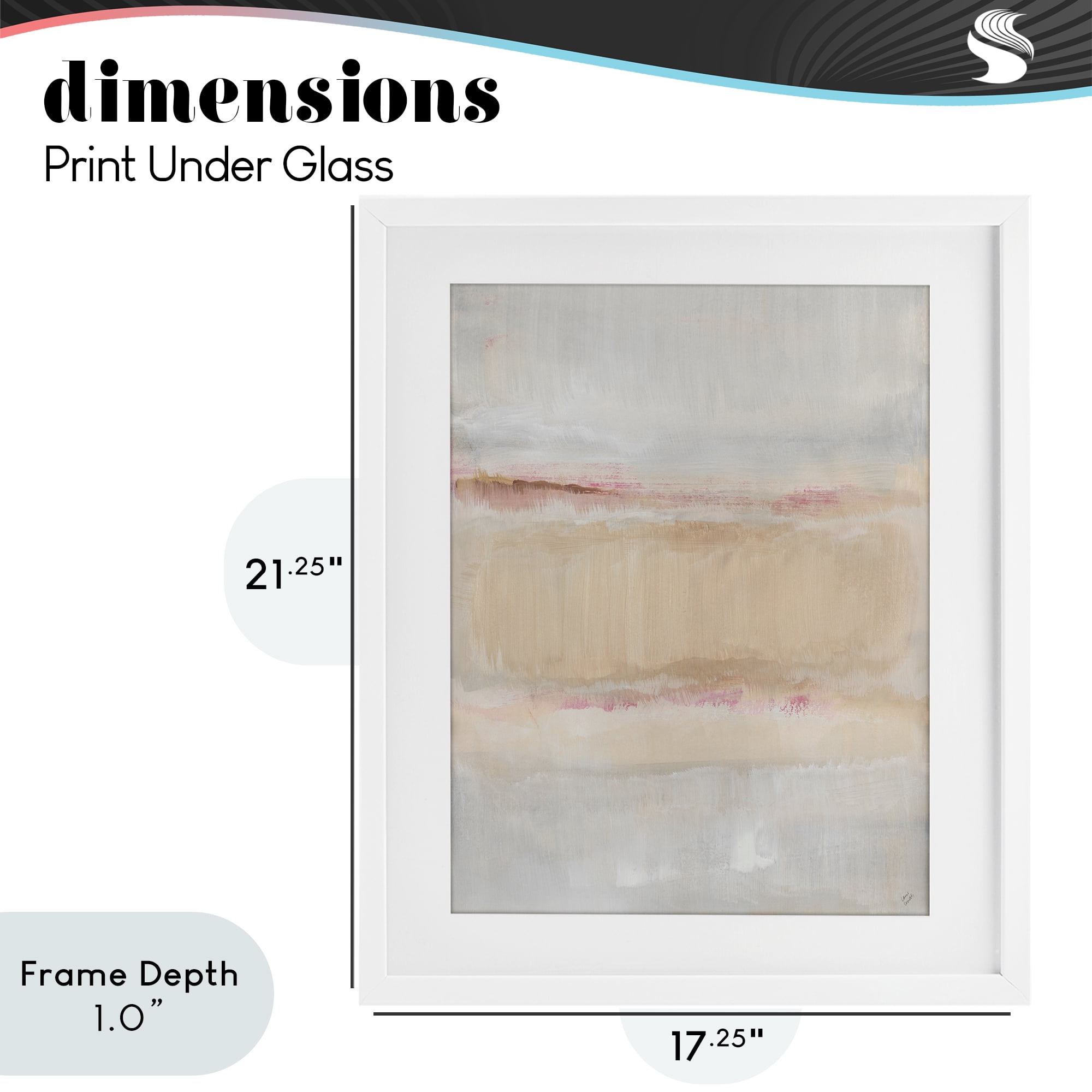 Stupell Industries Restful Misty Landscape White Framed Print Under Glass, design by Lanie Loreth