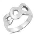 thumbnail image 1 of Link Loop Infinity Ring .925 Sterling Silver Band Jewelry Female Male Unisex Size 7, 1 of 4