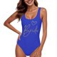 thumbnail image 4 of Bikini Mujer Traje de Baño Traje de Baño de Moda Para Mujer, Con Estampado de Letras, Bikini Sexy, Sin Mangas, Sin Espalda, Ropa de Playa de Verano, Trajes de Baño 522, 4 of 4