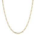 thumbnail image 3 of 10K 20 Yellow Solid Gold 5mm Diamond Cut Figaro Chain Link Necklace with Lobster Clasp, 3 of 3