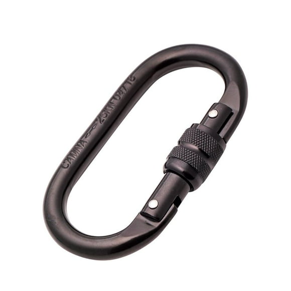 Forma Ovalada 25KN Tornillo de Bloqueo Gancho de Mosquetón Equipo de de Escalada en Rappel CE