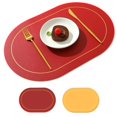 thumbnail image 1 of Bangcool Napperon en Faux Cuir Réversible Imperméable Napperon de Table pour Cuisine, 1 of 10
