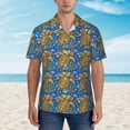 thumbnail image 4 of Lsque Sea Turtle pattern Hawaiian Shirt for Men, Unisex Summer Beach Casual Short Sleeve Button Down Shirts-Small, 4 of 9