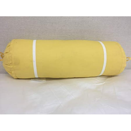 Bed Bath & Beyond Yellow Bolster with White Stripe,
