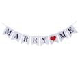 thumbnail image 5 of LOLIPPYY Marry Me Paper Banner Garland with Swallowtail Flags for Wedding, Engagement, Romantic Party Decoration, 5 of 8