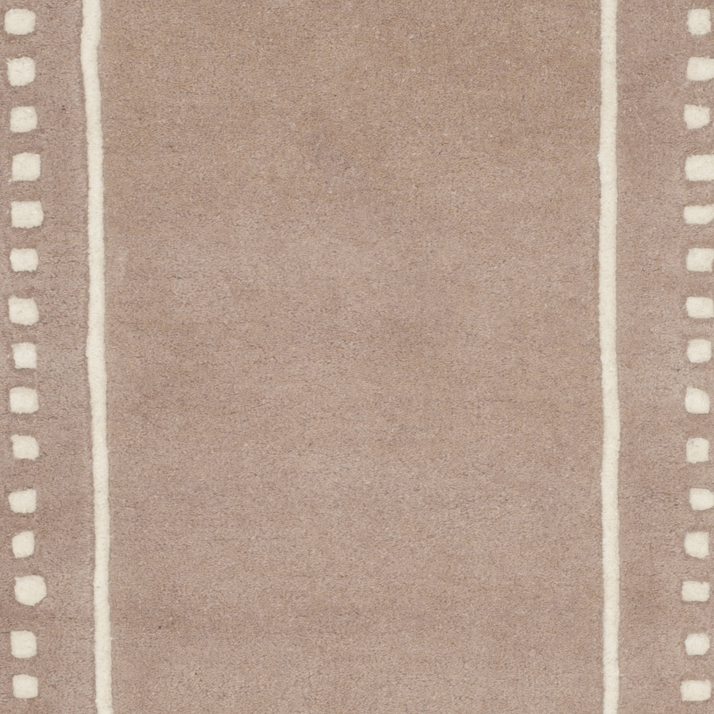 SAFAVIEH Bella Danita Plain Dotted Bordered Wool Runner Rug, Beige/Ivory, 2'3" x 9'