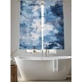 thumbnail image 5 of Abstract Stitching Sheer Curtains 72 Inches Long 2 Panels Retro White Blue Blend Texture Light Filtering Semi Sheer Window Curtains Drapes for Bedroom Living Room 52"x72", 5 of 7