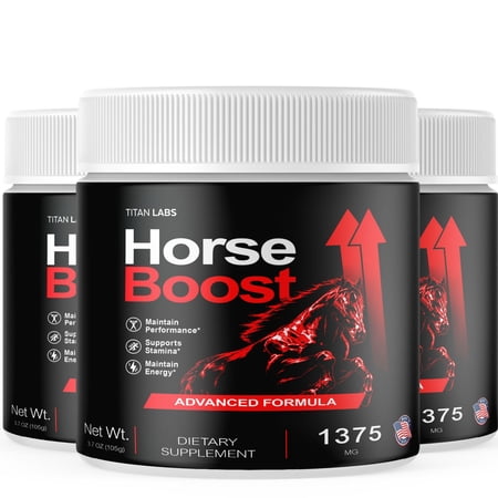 Horse Boost Powder Advanced Formula Supplement to Support Active Lifestyle HorseBoost (3 Pack)