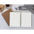 thumbnail image 2 of Set 2 Cuadernos grandes A4 tapa dura - Amplios, 200 pág rayadas - Recargas 8x11 tinta 100gsm - Cuad. empresarial espiral hombres y mujeres - Le vent, 2 of 3