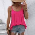 thumbnail image 4 of Plus Size Women's Tank Top Loose Lightweight Solid Tops S-XL Casual Crew Neck Womens Summer Blouses Sunwear Beach Fashion Vacation Holiday Basic Homewear, 4 of 9