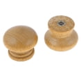 thumbnail image 1 of Piezas de reparación para armario de tocador, pomos redondos de madera de 1.1" de diámetro, 2 piezas, 1 of 2