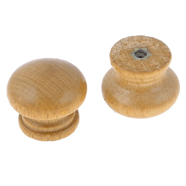 Piezas de reparación para armario de tocador, pomos redondos de madera de 1.1" de diámetro, 2 piezas