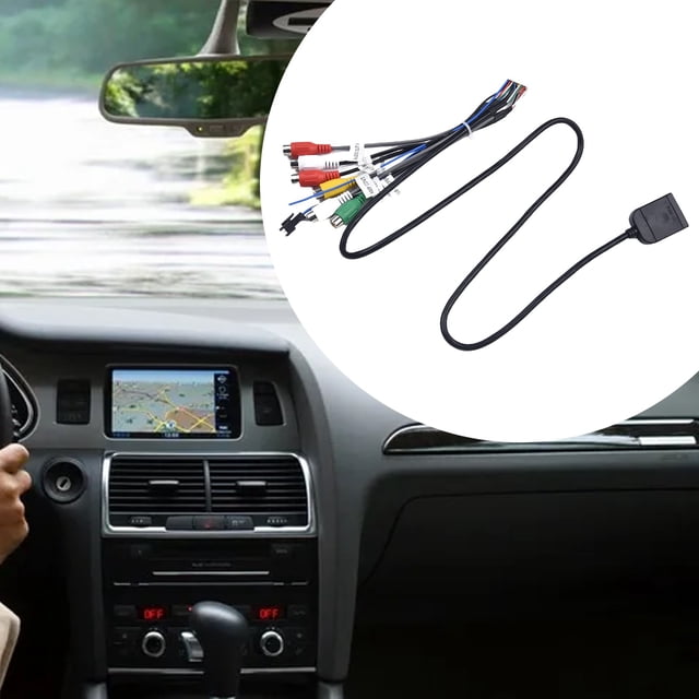 12v Car Sim Card Slot Audio Adapter Abs Black For Car Radio Multimedia Cable Connector Car Electronics Accessories