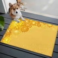 thumbnail image 3 of Yellow Golden Floral Entryway Rug 2'x3'&nbsp; Non Slip Front Door Mats, Spring Summer Shiny Flowers Entrance Rugs Indoor Outdoor Carpet, Washable Floor Mats Small Area Rug for Bedroom Kitchen, 3 of 8