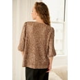thumbnail image 2 of Ellos Plus Size V-Neck Sequin Top With Blouson Sleeves, 2 of 2