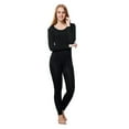thumbnail image 2 of Thermal Underwear For Women Long Johns Women With Fleece Lined, Base Layer Women Cold Weather Top Bottom-Black，3Xl, 2 of 8
