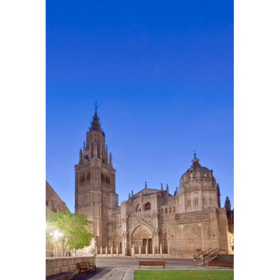Toledo Cathedral at Dawn Toledo Spain Canvas Art - Rob Tilley  DanitaDelimont (20 x 29)
