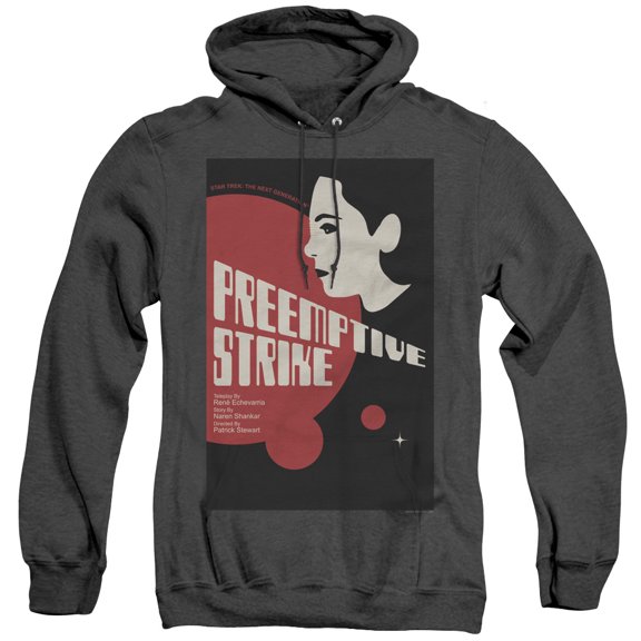 Star Trek Tng Season 7 Episode 24 Adult Heather Hoodie Sweatshirt Black