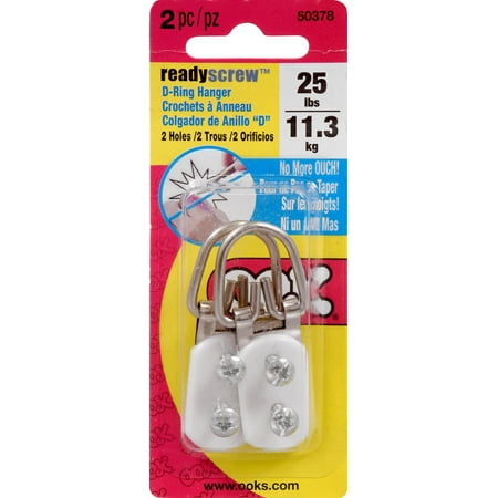 

Ook ReadyScrew D-Ring Hangers 2-Hole 2/Pkg.
