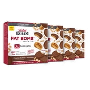 SlimFast Keto Fat Bomb Snacks, Peanut Butter Cup, 14 Count Box, Pack of 4