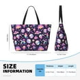 thumbnail image 3 of Rocae Skull mushroom space for Large Women's Waterproof Beach Bag Tote with 7 Pockets Pool Bag for Travel Gym Vacation, 3 of 6