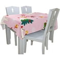 thumbnail image 5 of GZHJMY Christmas Flamingo with Llama Rectangle Tablecloth for Kitchen Dining Room Party Table Cover Home Decor 60"(W) x 108"(L), 5 of 7