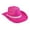 Hot Pink, variant on choiix Womens Western Sequin Trim Cowboy Hat Wide Brim Sparkly Costume Cowboy Hat Party Dress‑up Hat Prop for Cosplay Stage Performance Holiday Gathering