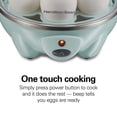 thumbnail image 4 of Hamilton Beach Hervidor de huevos eléctrico 3 en 1 para huevos duros, cazador furtivo, máquina para hacer tortillas y vaporizador de verduras, capacidad para 7, menta (25504), 4 of 5