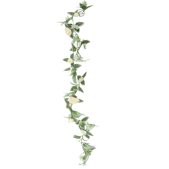 Bcylexb 6FT Artificial Rose Silk Flower Vines for Wall and Ceiling Hanging Garland, Wedding Floral Rattan Garland Decoration for Home Decor and Party Settings, Yellow