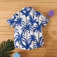 thumbnail image 5 of Virmaxy Toddler Boys Summer Trendy T-shirt Toddler Baby Boys Fashion Short Sleeve Blouse with Pocket Tropical Seaside Print Retro Shirt Lapel Collar Button Open Front Tops Blue-B 4T, 5 of 8