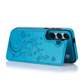 thumbnail image 6 of Asuwish Compatible with Samsung Galaxy S25 Plus S25+ 5G Wallet Phone Case Tempered Glass Screen Protector and Flower PU Leather Card Holder Stand Cell Cover for S25Plus 25S + S 25 25+ SM-S936U Blue, 6 of 6
