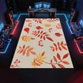 thumbnail image 4 of Autumn Red Leaves Rug 4x5 Area Rugs Minimalist Plant Leaves Rugs Ultra Soft Non Slip Washable Carpet for Living Room Bedroom Study Office Hallway, 4 of 7