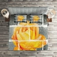 thumbnail image 2 of Ambesonne Grey Quilted Coverlet 3 Pcs, Warm Rose Brick Wall, Queen Size, Grey Orange, 2 of 2