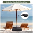 thumbnail image 3 of Patio Umbrella Stand Cross Base Parasol Holder Sand Bag Outdoor Beach 2 Pack, 3 of 7