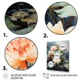thumbnail image 3 of Designart "Lotus Pond Asian Painting I" Asian Floater Framed Wall Art Print, 3 of 7