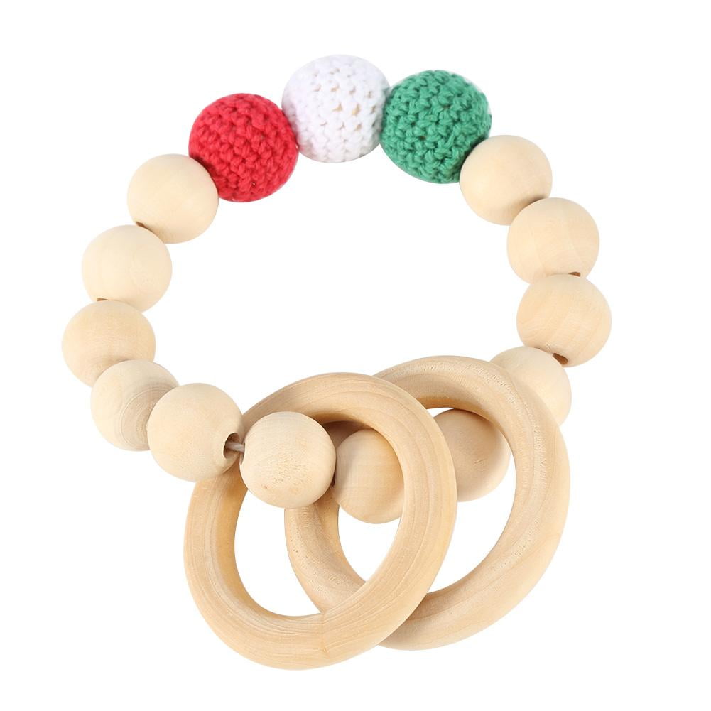 wooden teething bracelet