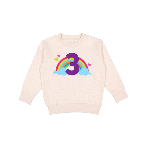 Inktastic 3rd Birthday Rainbow Number 3 Toddler Sweatshirt