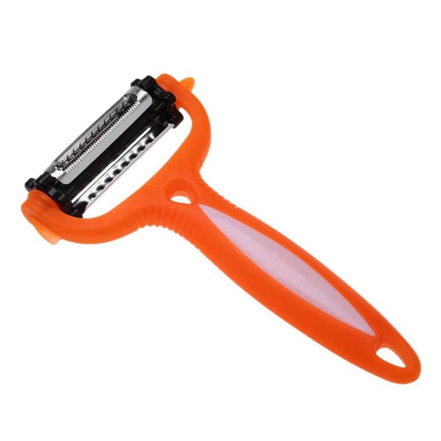 Bewildely Pelador de 360 grados, rallador giratorio para cocina, verduras, frutas, patatas, zanahorias, pelador, rallador, cortador de nabo, Cocina y Comedor Naranja Bewildely JJ14763-02B