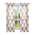thumbnail image 7 of Yayeee Window Curtains Light Filtering 63"x42" Grommet Panel Pair Home Living Room Decor, Brown Ice Cream Pattern, 7 of 7